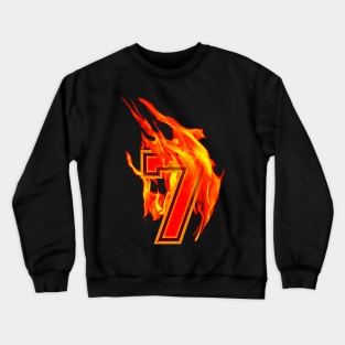 Burning Hot Sports Letter 7 Crewneck Sweatshirt